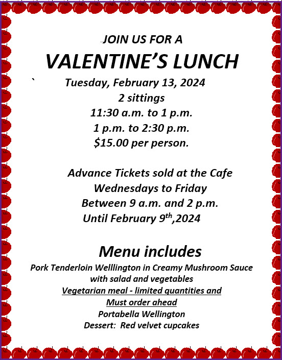 Valentine Lunch Notice